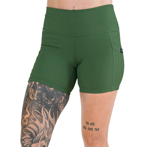 Shorts | Ribbed | Hunter Green - Image 6