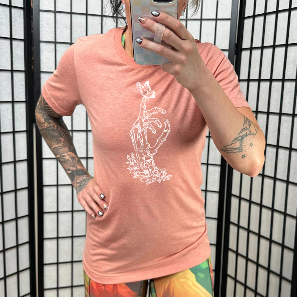 Skeleton Hand Butterfly Shirt Unisex - Image 9