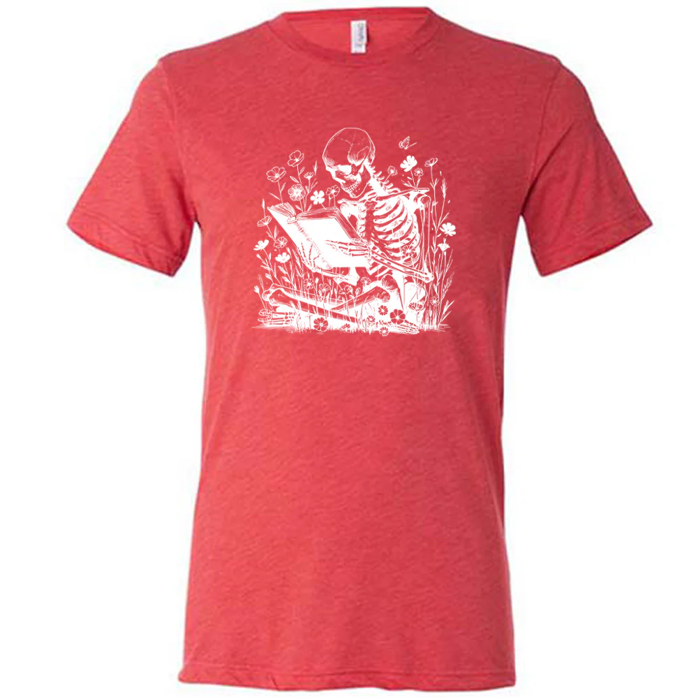 Skeleton Reading Shirt Unisex - Image 5
