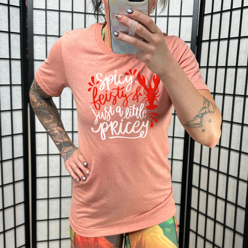 Spicy Feisty & Just a Little Pricey Crawfish Shirt Unisex - Image 11