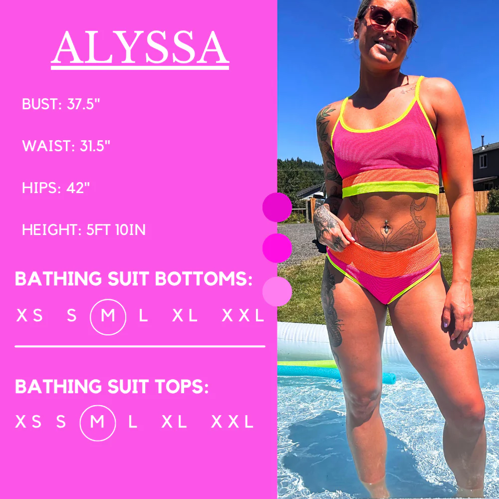 Swimsuit Top | Neon Coastline - Image 6