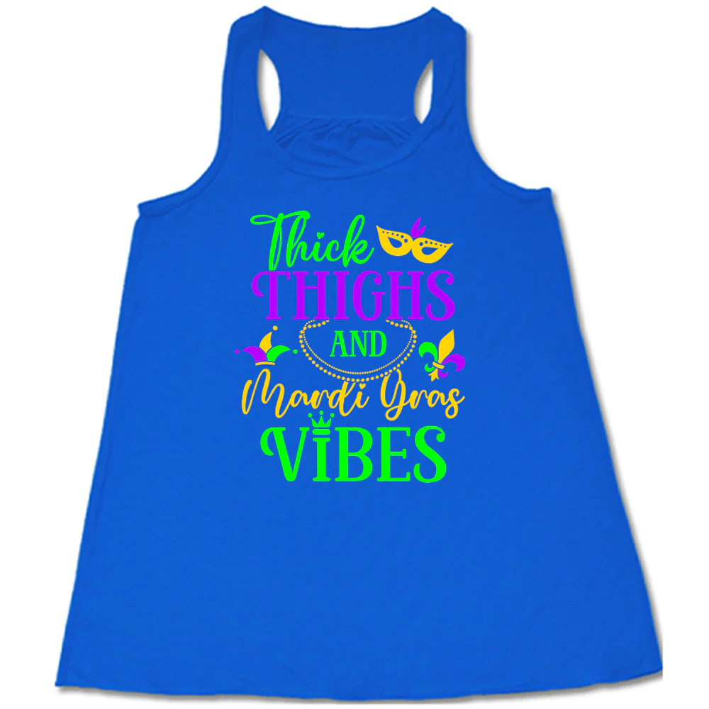 Thick Thighs And Mardi Gras Vibes Shirt - Image 3