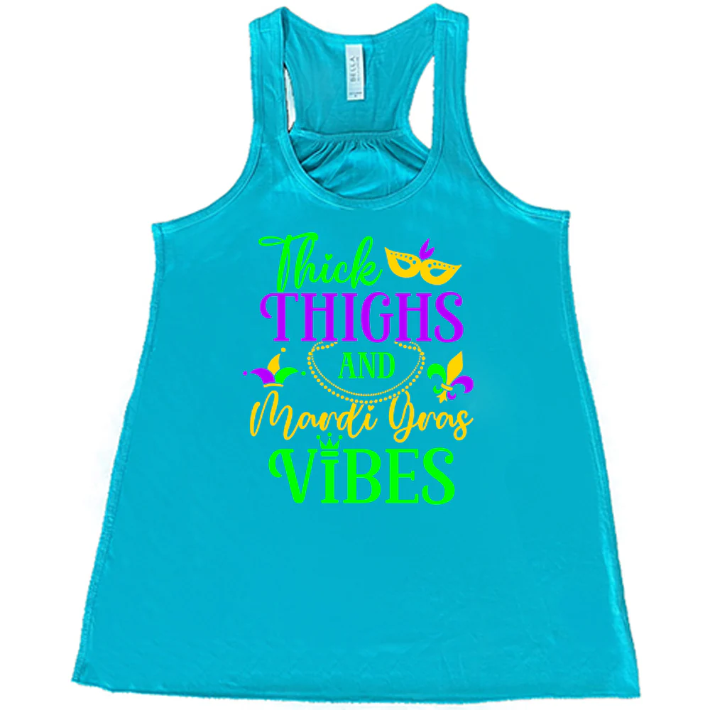 Thick Thighs And Mardi Gras Vibes Shirt - Image 6