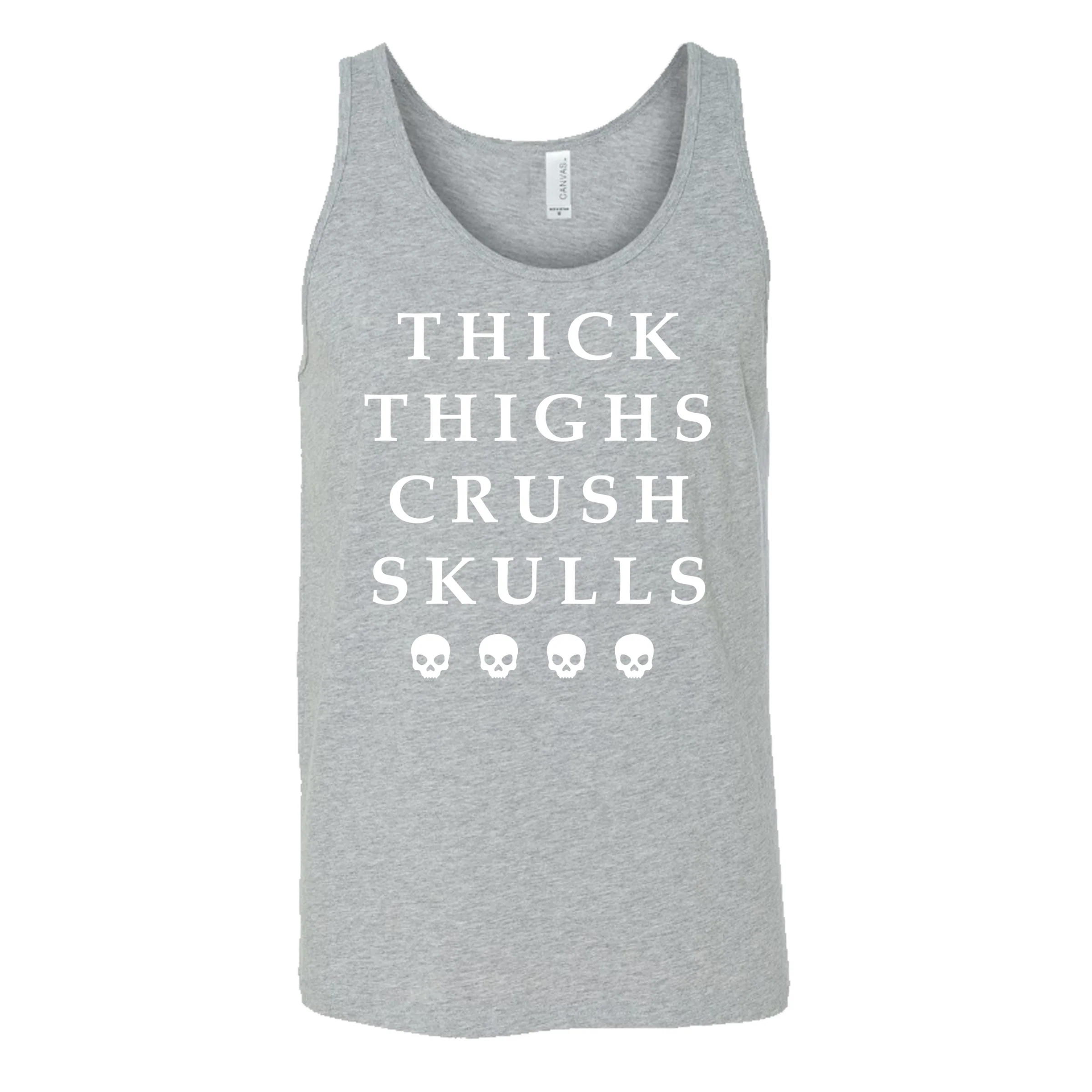 Thick Thighs Crush Skulls Shirt Unisex - Image 2