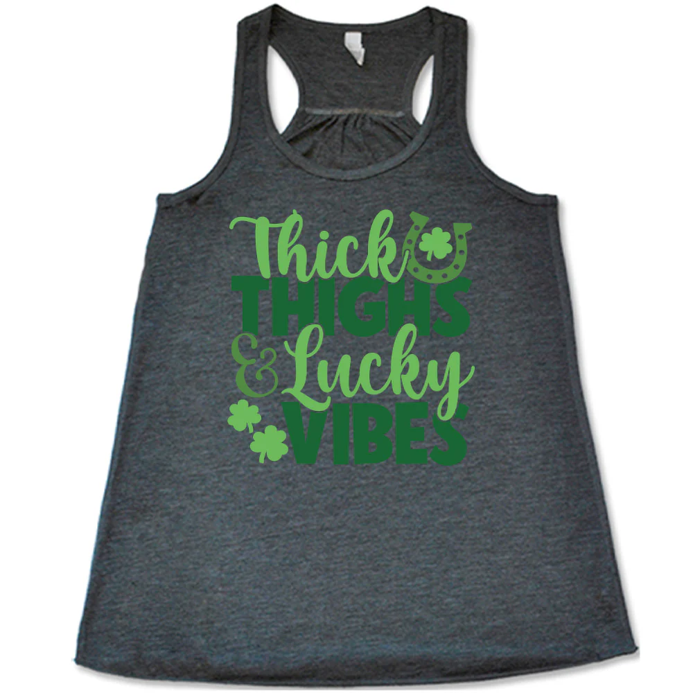 Thick Thighs & Lucky Vibes Shirt - Image 2