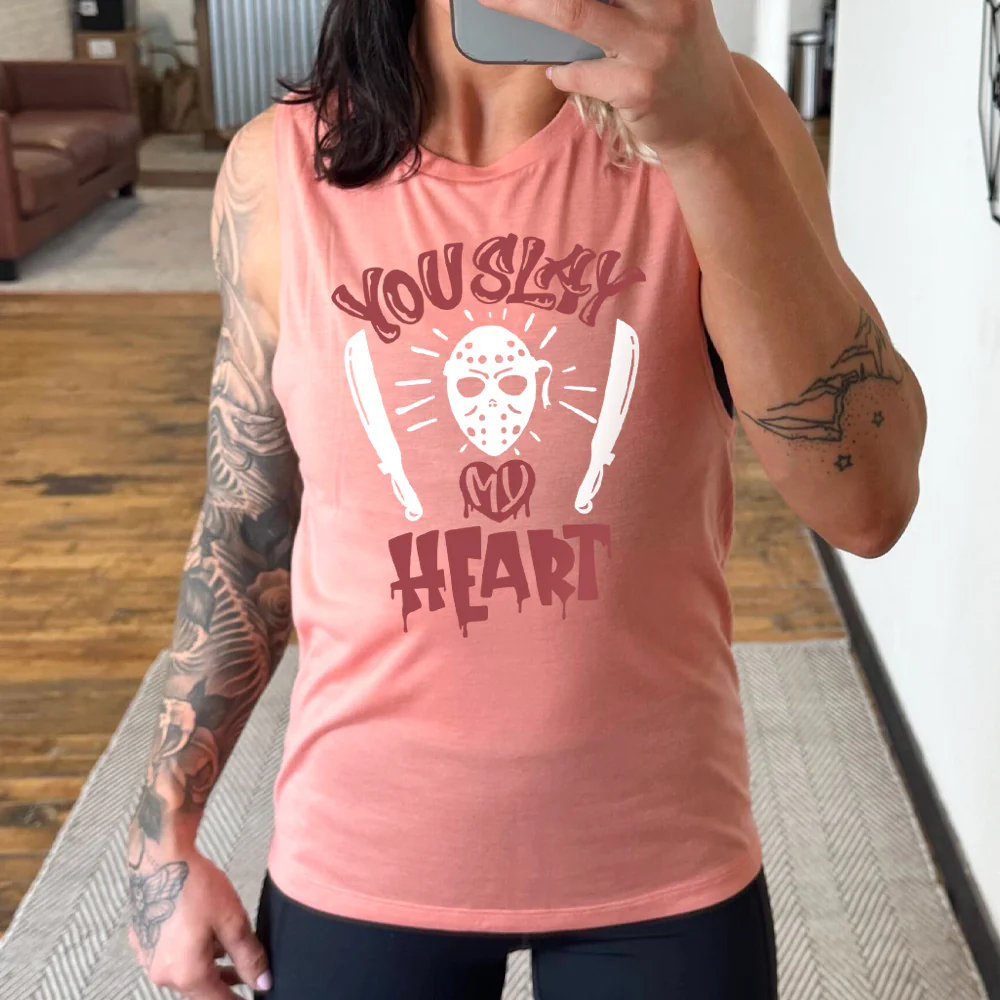 You Slay My Heart Muscle Tank - Image 4